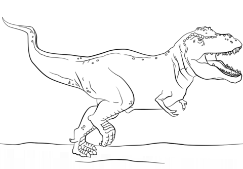 Jurassic Park T Rex Coloring Page